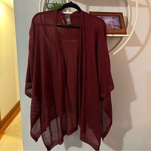 Vince Camuto Women's One Size Red Shawl Sweater Cape